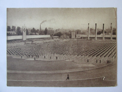 Rara! Carte postala Strajeri la defilarea de pe stadionul ONEF 8 iunie 1938 foto