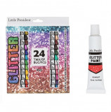 Set 24 culori acrilice glitter pentru pictura