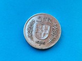 5 Francs 1935 Elvetia-xf-RAR-Argint, Europa