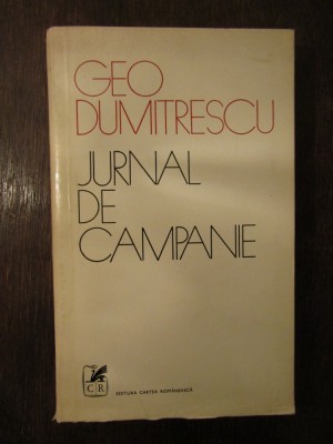 JURNAL DE CAMPANIE -GEO DUMITRESCU foto
