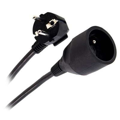 Cablu extensie(cupla) 20m (3gx1.5mm) - negru foto