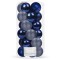 Set globuri de Craciun, 20 bucati, 3 modele, 4cm, albastru marin Household NewTrend