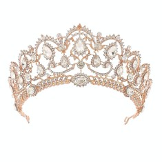 Coronita rose gold cu pietre, Imperial foto