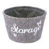 Coș Depozitare Textil Gri 18cm, 0.47L, Poliester - Cutie Organizare Universală, Design Modern