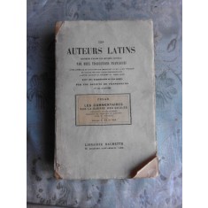 LES AUTEURS LATINS (CARTE IN LIMBA FRANCEZA)