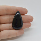 Cabochon turmalina negra 37x21x7mm c21, Stonemania Bijou