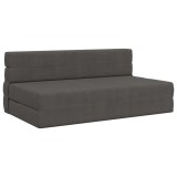 vidaXL Canapea Pliantă cu Pat Gri &icirc;nchis 203 x 152 x 15 cm 900132
