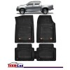 Covorase Auto TeamCar&reg; Tip Tavita Compatibile Toyota Hilux VII (2005-2015) Negru Material Rezistent, Cauciuc