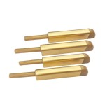 Cumpara ieftin Set de 4 zavoare pentru dulap Qiani, dimensiuni totale 12.2 x 1.6 cm, metal, auriu