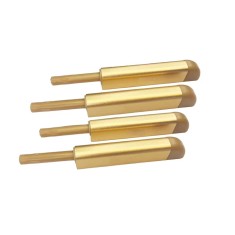 Set de 4 zavoare pentru dulap Qiani, dimensiuni totale 12.2 x 1.6 cm, metal, auriu