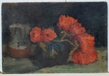 Gheorghe Iliescu - Vas cu Flori, Ulei/Carton, 50x33.5cm - Album de Arta