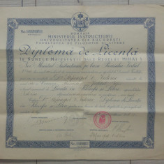 Diploma de licenta Facultatea de Filosofie si Litere Bucuresti/ 1928, Mihai I
