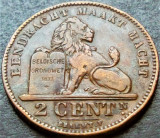 Cumpara ieftin Moneda istorica 2 CENTIMES - BELGIA, anul 1911 *cod 2118 B - DER BELGEN, Europa