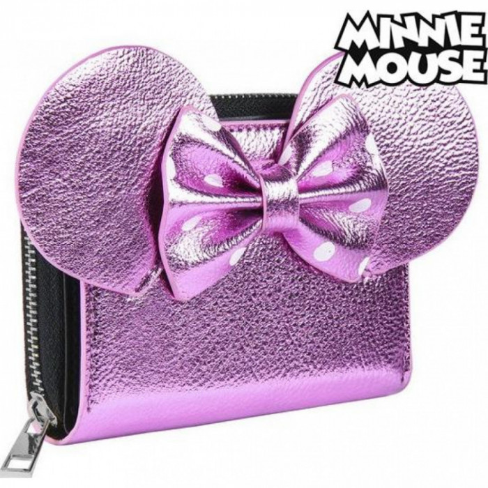 Portmoneu Minnie Mouse Roz metalizat 70688