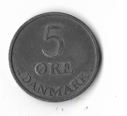 Moneda 5 ore 1950 - Danemarca, cotatii ridicate!!!
