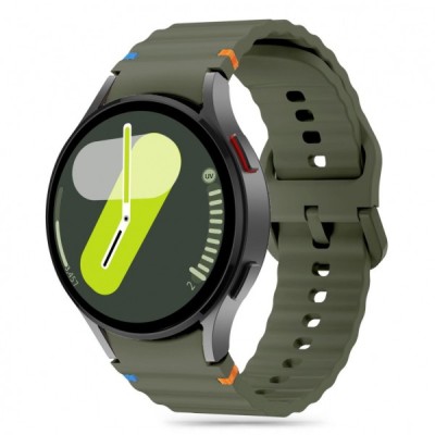 Curea Tech-Protect Silicone Sport pentru Samsung Galaxy Watch7 / Watch FE / Watch6 / Watch5 / Watch4 Series, Kaki foto