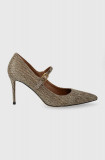 Cumpara ieftin Kurt Geiger London pantofi cu toc Regent Point Mary Jane culoarea bej 1291940609