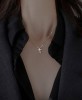 Colier Femei Din Argint 925, Lant Finut Model Sarpe Cu Pandantiv Cruce, Argintboutique