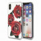 Husa Guess GUHCPXROSTR iPhone XS X transparent Flower Desire red rose