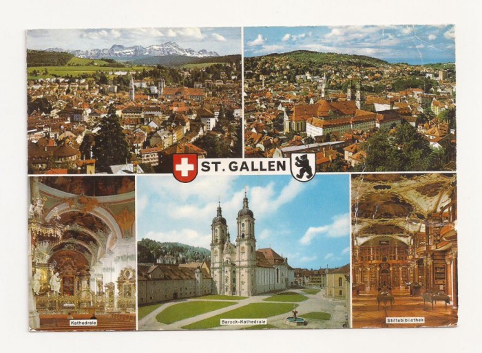 SH1-Carte Postala-ELVETIA , St. Gallen 675 m ,Circulata 1970