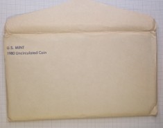 Set Monede Monetarie United States Statele Unite America USA, 1980, Philadelphia si Denver, 10 monede