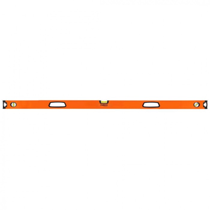 Nivela din aluminiu cu maner, 3 bule, magnetica, 150 cm 71-116