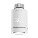 Cap termostat smart pentru calorifer EZVIZ T55, comunicare wireless ZigBee, programabil, siguranta pentru copii, afisaj digital, alb