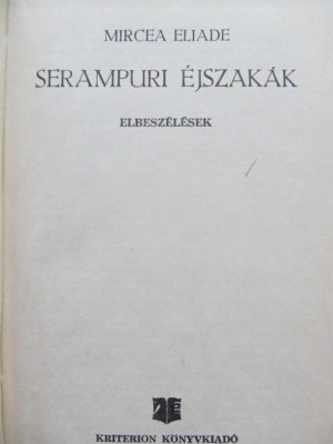 Serampuri ejszakak - Mircea Eliade foto