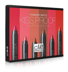 Set Cadou MENOW Pro Kiss Proof Powdery Matte, 6 B Rujuri Mate Rezistente la Transfer foto