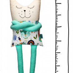 Papusa perna hand made pentru copii Pisica Mariuca 80 cm