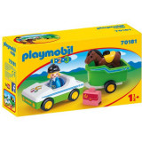 1.2.3 MASINA CU REMORCA SI CALUT, Playmobil