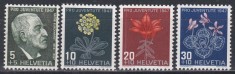 Elvetia 1947 - Pro Juventute - Cea de-a 50-a aniversare de la moartea lui Jacob Burckhardt - Flori, MNH