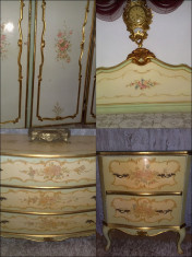 dormitor baroc venetian,antic/vechi/vintage,Italia,anii30,lemn,rococo/ludovic foto