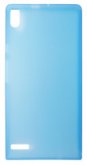 Husa silicon TPU ultraslim albastra pentru Huawei Ascend P6 foto