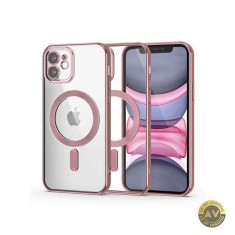Husa MagSafe pentru Apple iPhone 11 Tech-Protect Magshine Roz Aurie