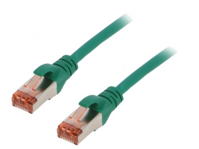 Patch cord S/FTP Cat6 Cu LSZH Verde 2m foto