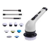 Perie electrica de curatare, flippy, pentru gresie, baie, bucatarie, 25x20x9.5 cm, cu 9 capete, maner extensibil detasabil 84-127cm, incarcare usb-typ
