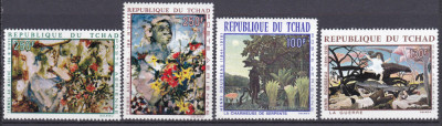 DB1 Pictura Africana N &amp;#039; Diaye si Rousseau Ciad 4 v. MNH foto