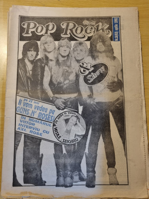 Pop rock &amp;amp; show aprilie 1992-interviu vasile seicaru,jazz,guns&amp;#039;n roses,beatles foto