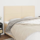 Cumpara ieftin Tăblii de pat, 4 buc, crem, 100x5x78/88 cm, textil