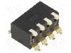 Intrerupator DIP, 2 pozitii, montare SMT, 4 sectiuni, DIPTRONICS - EPM-04-V foto