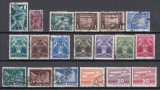 ROMANIA 1931/1936 TIMBRE PENTRU FONDUL AVIATIEI ARPA AVION PILOT I PILOT II FONDUL AVIATIEI AEROPORT SERII STAMPILATE