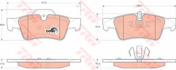 Set placute frana,frana disc MERCEDES R-CLASS (W251, V251) (2006 - 2016) TRW GDB1643