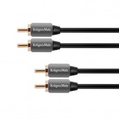 Cablu 2x RCA la 2x RCA 0.5m Profesional Kruger&amp;amp;Matz foto
