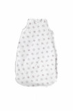 Sac de dormit de primavaravara 85 cm bumbac ranforce White Abstract Leaves, Lorelli