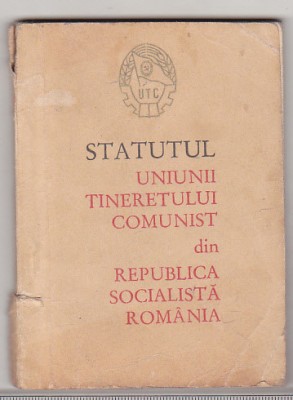 bnk div Statutul UTC din RSR - editia 1966 foto