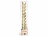 Cumpara ieftin Set 2 lumanari aurii 2.2x25 cm