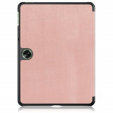 Husa tableta compatibila oneplus pad go, foldpro cu microfibra, auto sleep/wake, rose gold
