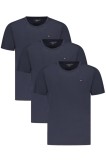Cumpara ieftin Tommy Hilfiger, Set 3 tricouri barbati, cu mini logo, Regular fit, bleumarin, S