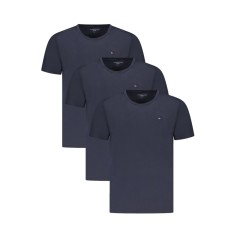 Tommy Hilfiger, Set 3 tricouri barbati, cu mini logo, Regular fit, bleumarin, S
